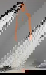 white halter neckline dress 42861