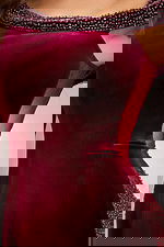 velvet burgundy fabric for style 42975