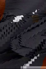 black fabric with beaded bow for style 42990