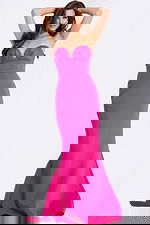 fuchsia strapless fitted dress 43003