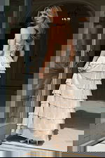 strapless teired a line dress 43161