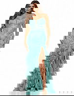 high slit green plus size dress 43171