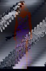 purple layered skirt 43172