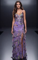 purple layered skirt 43172