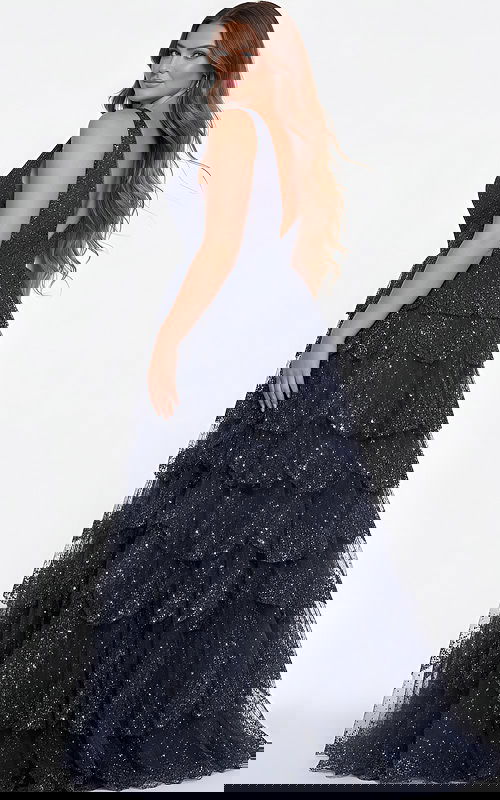 v neck tiered dress 43198