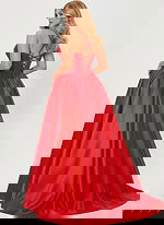 red ballgown with lace up back 43199