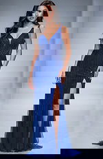 royal Beaded Gown with Sparkling Accents 43221