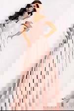 blush flowy evening dress 43279