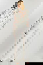 back view of white pantsuit 43365