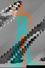 strapless-glitter-gown