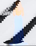 royal blue backless dress 43573