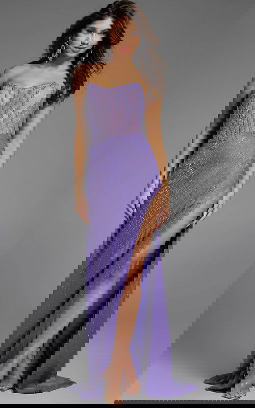 embellished bodice fitted dress 43585