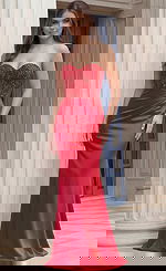 strapless sweetheart neckline corset bodice dress 43589