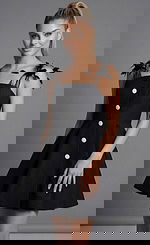 black fit and flair contemporary dress Special Event Dresses Special Event Dresses