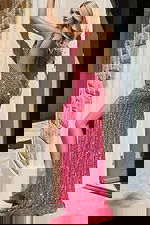 backless pink beaded dress 43623