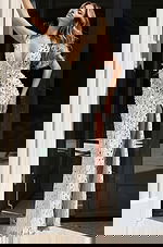 Sequin V-neck gown with figure-hugging silhouette and shimmering finish