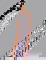 sheer lilac floral dress 43706