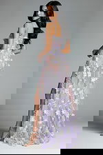 sheer floral dress 43706