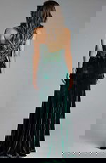 back of velvet embellished dress 43711