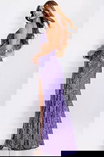 backless purple dress 43738