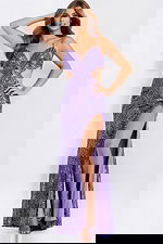 purple cut out dress 43738