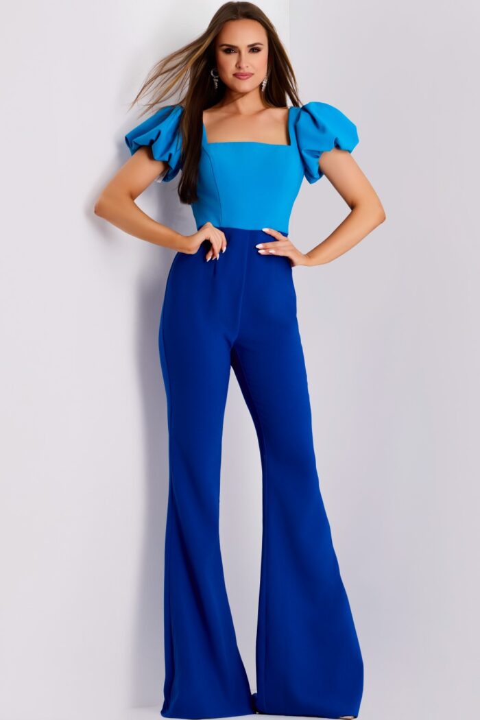 Model wearing Jovani dress 43755-1.