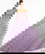 lavendar sweetheart neckline a line dress Q43812