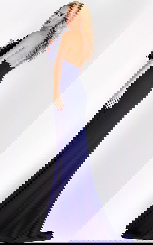 Model wearing Jovani dress 43814.