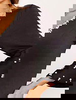 black beaded closed up for dress 43826