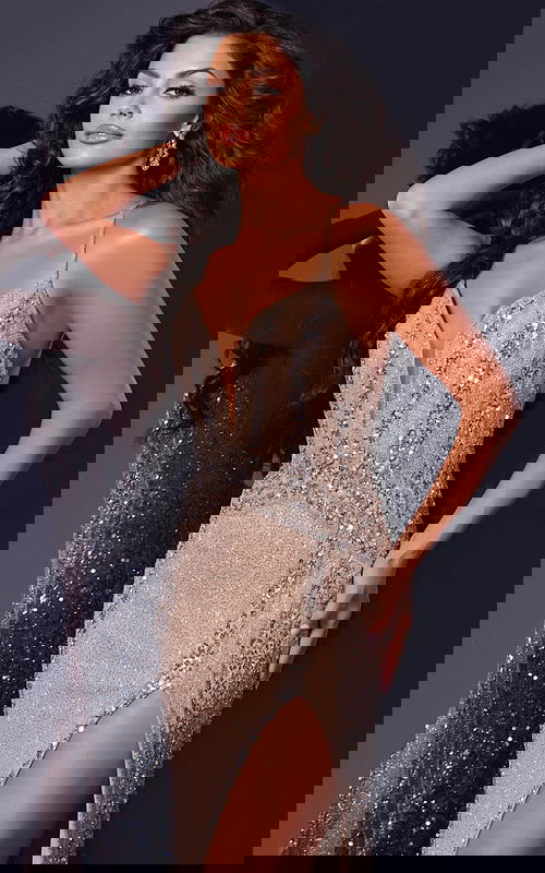 v neck beaded dress 43918