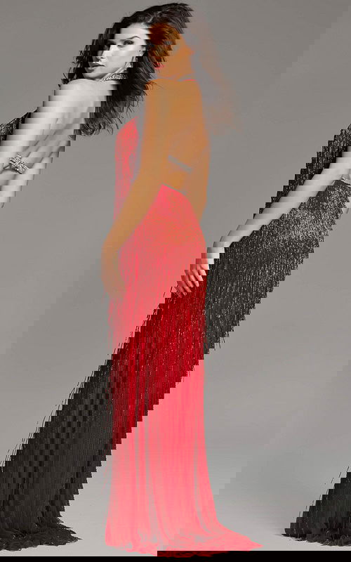 backless red dress 43922