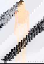 Sequin V-Neck Gown with Strappy Back 43953 - Image 2