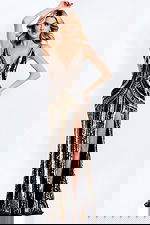 black high slit dress 43953