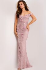 Model wearing Jovani dress 44007.