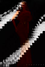 ruffled neckline dress 44015