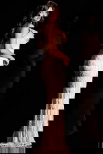 sleeveless dress with ruffled neckline 44015