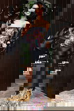 Strapless embellished gown with matching cape jacket