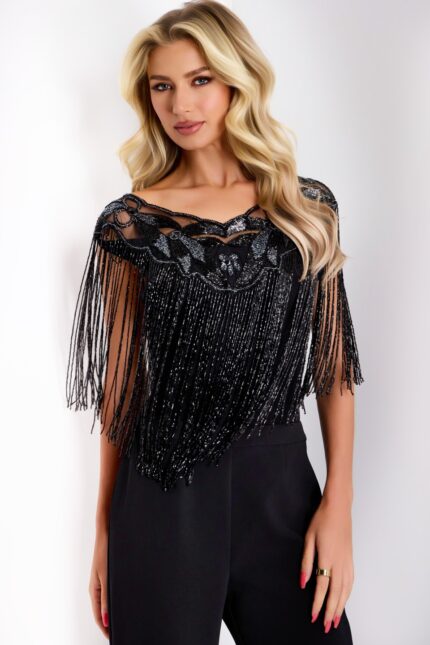 Model wearing Jovani dress 44052.