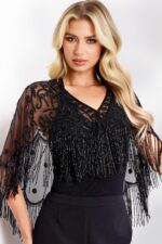 Model wearing Jovani dress 44053.