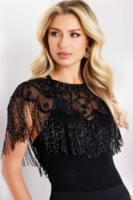 Model wearing Jovani dress 44054.