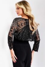 Model wearing Jovani dress 44056.