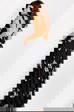 black multi floral dress 44057