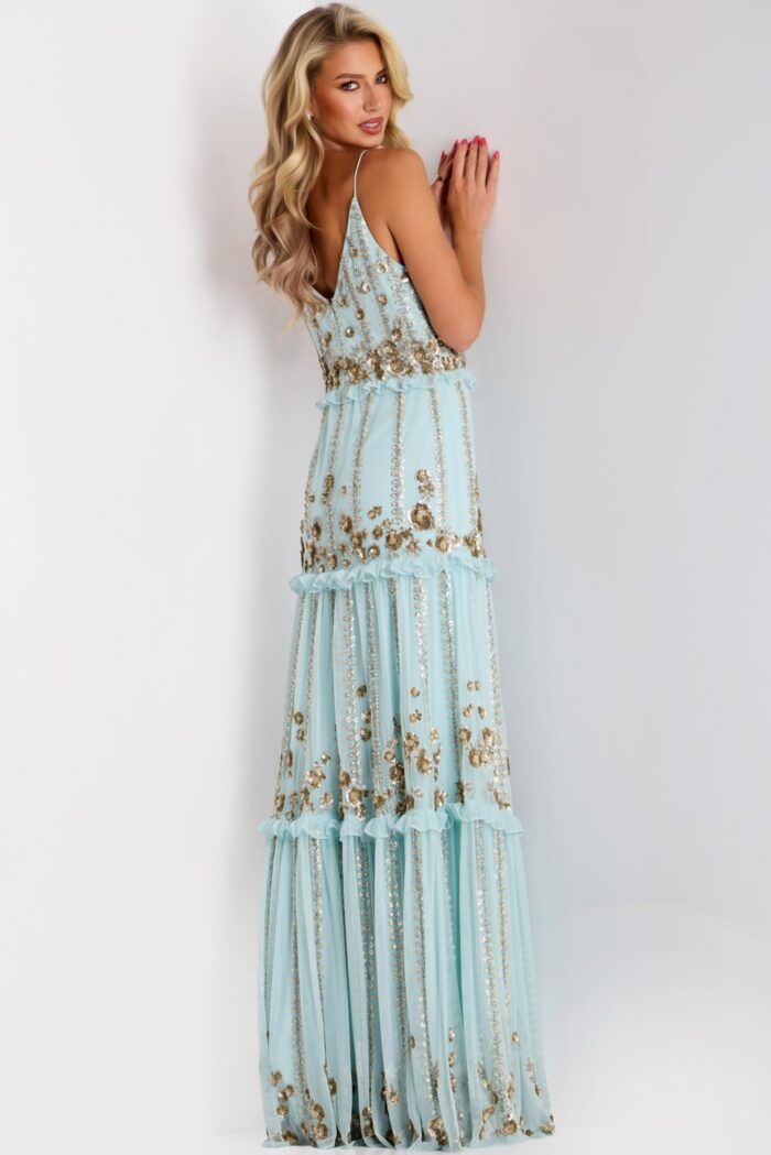 Model wearing Jovani dress 44060.