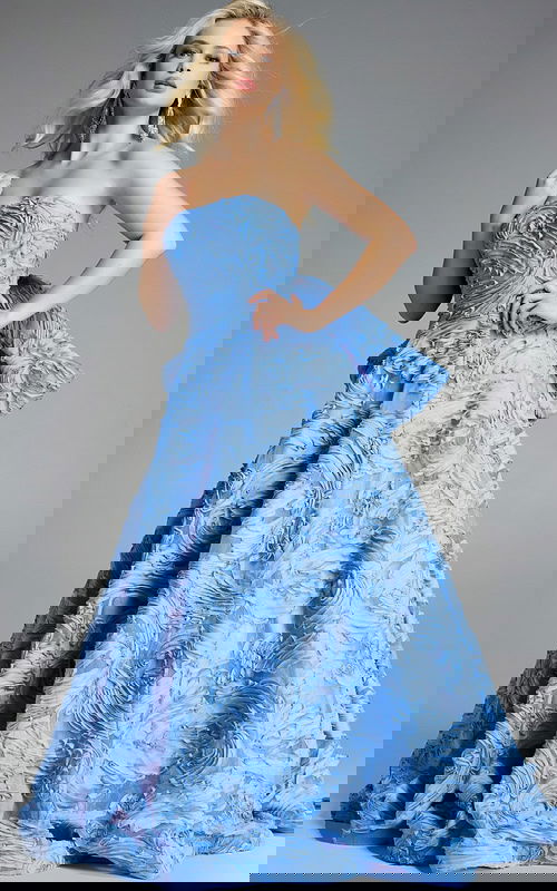 Model wearing Jovani dress 44114.