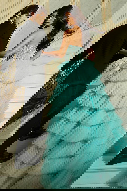 Beaded Corset Tiered Tulle Gown 44134 | Jovani