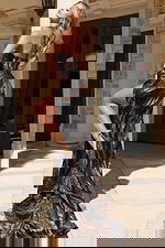 strapless high slit beaded dress 44172