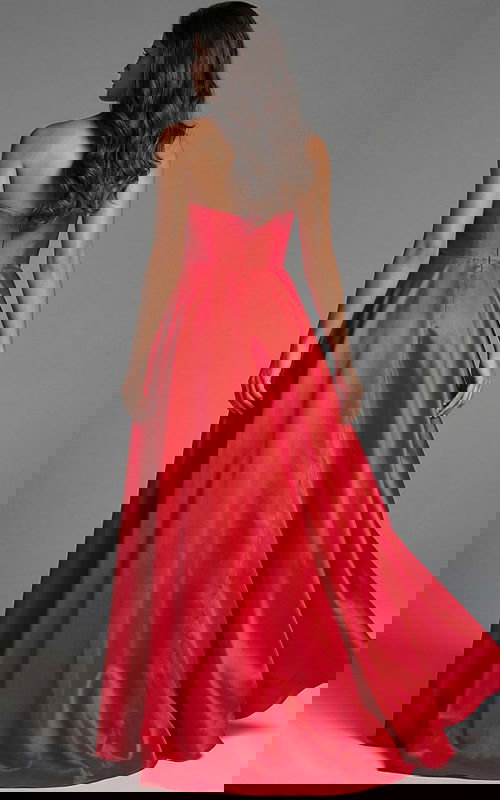 back of simple mother of the bride dress 44180