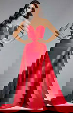 sweetherat neckline red fitted dress 44180