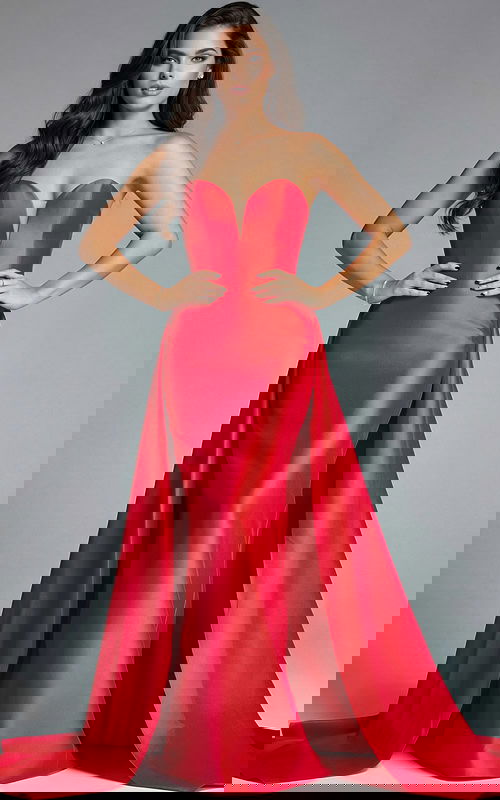 sweetherat neckline red fitted dress 44180