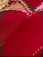 burgundy beaded fabric style 44184